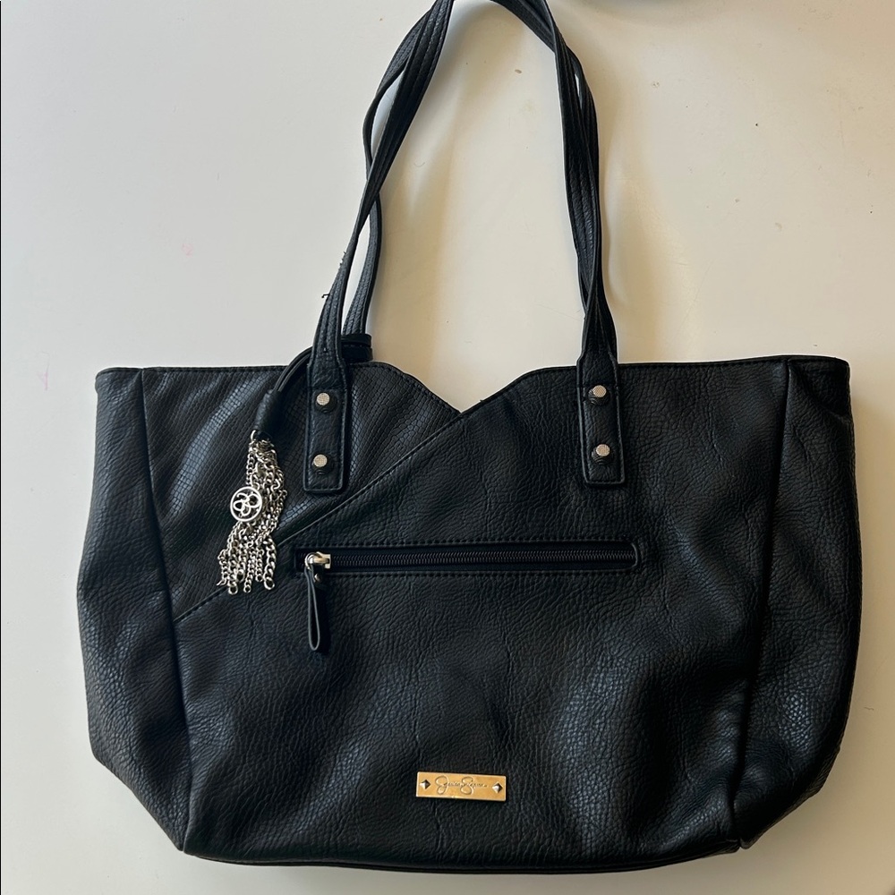 Jessica Simpson Black Tote Bag leather